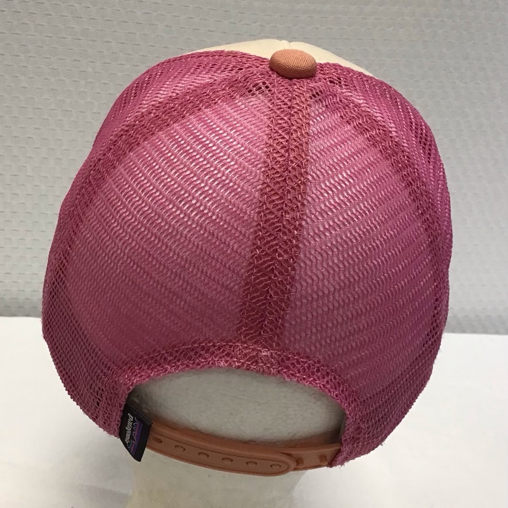 Patagonia Kids' Pink and Peach Trucker Hat - Picture 2 of 3